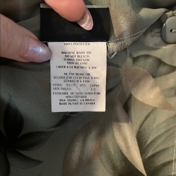 Tropical Leaf Print Skirt - Picture 7 of 7